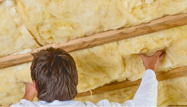 Man Installing Ceiling Insulation In Whangarei